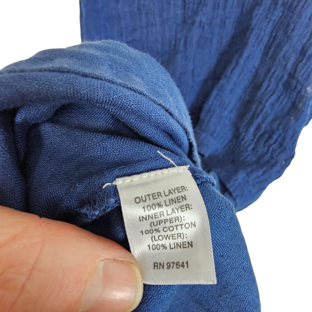 Pure Jill Dress Midi Dress Linen Dress Layered Dress Sleeveless Dress LP Blue - Picture 6 of 8